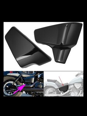Motorcycle Battery Side Cover 1988-98 Honda Shadow VT600 VLX600 Gloss Black